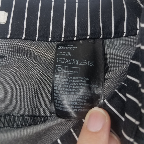 H&M Black and White Striped Leggings Trouser Pants - Picture 5 of 8